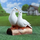Садовая фигура из полистоуна «Голуби Пара на трубе», 25×14×22 см - Фото 10