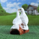 Садовая фигура из полистоуна «Голуби Пара на трубе», 25×14×22 см - Фото 12