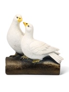 Садовая фигура из полистоуна «Голуби Пара на трубе», 25×14×22 см - Фото 4