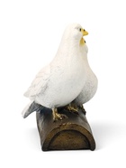 Садовая фигура из полистоуна «Голуби Пара на трубе», 25×14×22 см - Фото 6