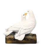 Садовая фигура из полистоуна «Голуби Пара на трубе», 25×14×22 см - Фото 7