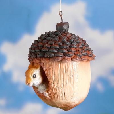 Подвесной декор из полистоуна, «Орех с белкой», 20×15 см
