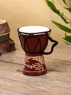 Сувенирный музыкальный инструмент барабан джембе «Светлый», 12×9×9 см, МИКС 2929585 Сувенирный музыкальный инструмент барабан джембе «Светлый», 12×9×9 см, МИКС 2929585