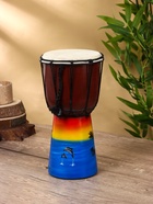 Сувенирный музыкальный инструмент барабан джембе «Пейзаж», 30×15×15 см, МИКС 2929599 Сувенирный музыкальный инструмент барабан джембе «Пейзаж», 30×15×15 см, МИКС 2929599