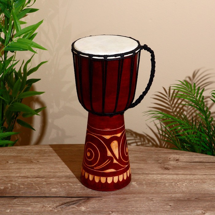 Сувенирный музыкальный инструмент барабан джембе «Светлый», 40×18×18 см, МИКС - Фото 1