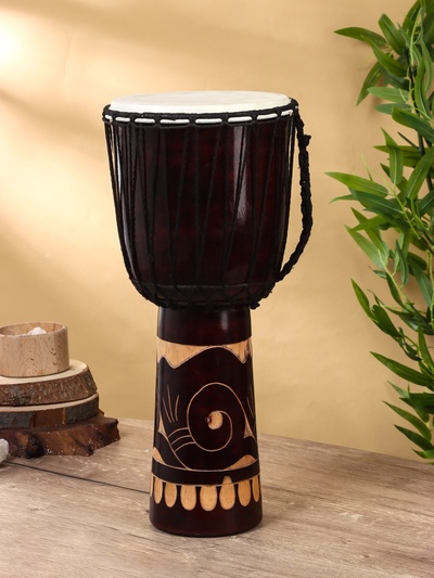 Сувенирный музыкальный инструмент барабан джембе «Светлый», 50×23×23 см, МИКС