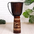 Сувенирный музыкальный инструмент барабан джембе «Светлый», 70×30×30 см, МИКС - Фото 4