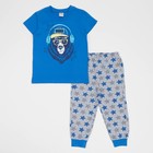Пижама для мальчика, рост 110/116 см, цвет синий мишка/звезды 104-005-00001 - Фото 2