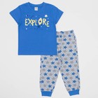 Пижама для мальчика, рост 122/128 см, цвет синий/звезды - Фото 3
