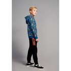 Толстовка для мальчика, рост 128 см, цвет бирюзовый/скейты - Фото 2
