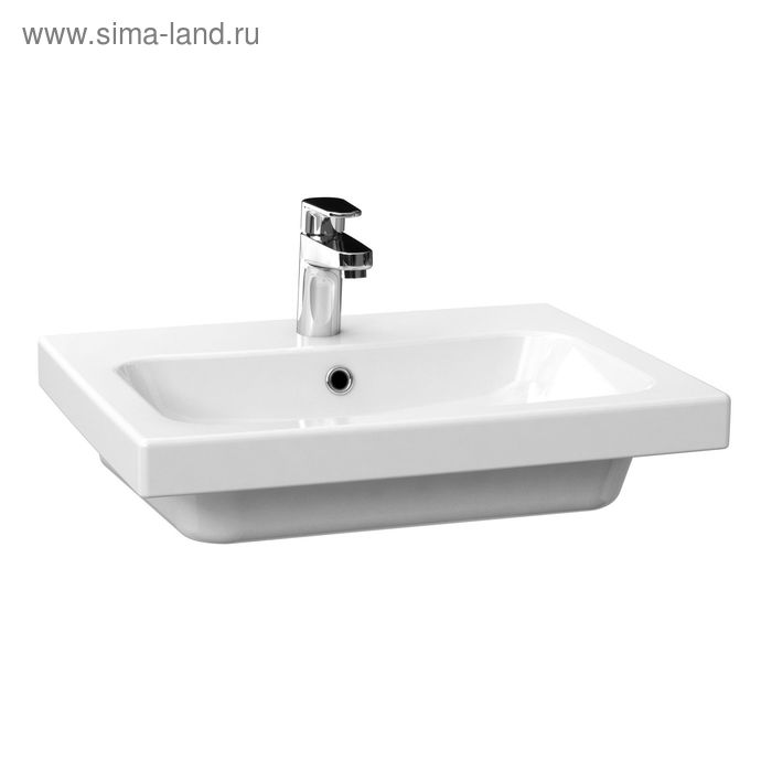 Раковина Cersanit COLOUR COL 55 B, с 1 отверстием под смеситель, цвет белый