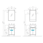 Зеркальный шкаф AQUATON Рико 50 белый, ясень фабрик 1A212302RIB90 3600611 - фото 319327744