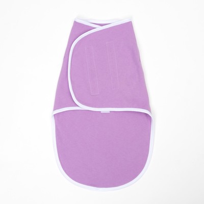 Пеленка-кокон на липучках, рост 50-62 см, цвет сиреневый, кулирка 1139