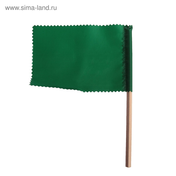 Флажок, длина 20 см, 10×15 м, зелёный - Фото 1