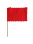 Флажок, длина 20 см, 10×15 см, красный - Фото 1