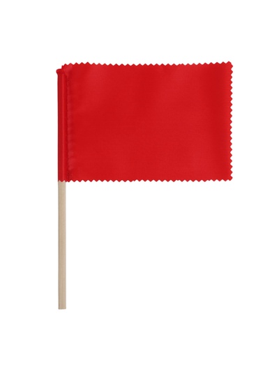 Флажок, длина 20 см, 10×15 см, красный