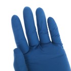 Перчатки A.D.M. латексные неопудренные, размер S, 50 шт/уп, цвет синий - Фото 2