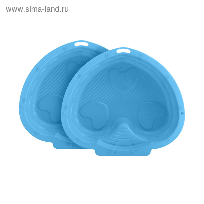 Песочница-бассейн "Сердечко", цвет светло-голубой - Фото 1