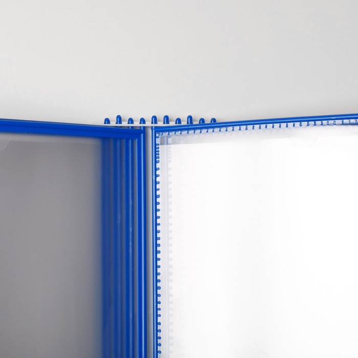 Настенная перекидная система, 10 рамок с протектором, DATAFRAME, цвет синий - фото 1906926338