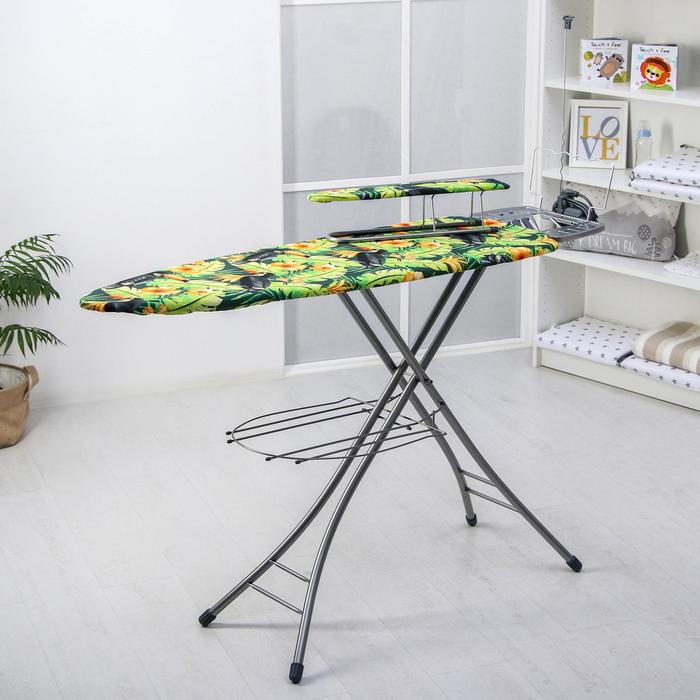 Доска гладильная Nika «Эльза де люкс», 122×40 см, металл, регулируемая высота до 93 см, рисунок МИКС - Фото 1