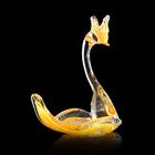 Сувенир стекло в стеклокрошку "Лебедь" желтый h 110 мм - Фото 3