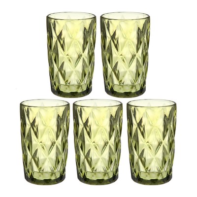 УЦЕНКА Набор стаканов 5 шт. «Круиз» 350 мл 8×8×12.5 см, зеленый
