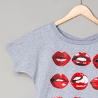 Комплект женский (футболка, бриджи) 146 цвет серый меланж, р-р 46 - Фото 4