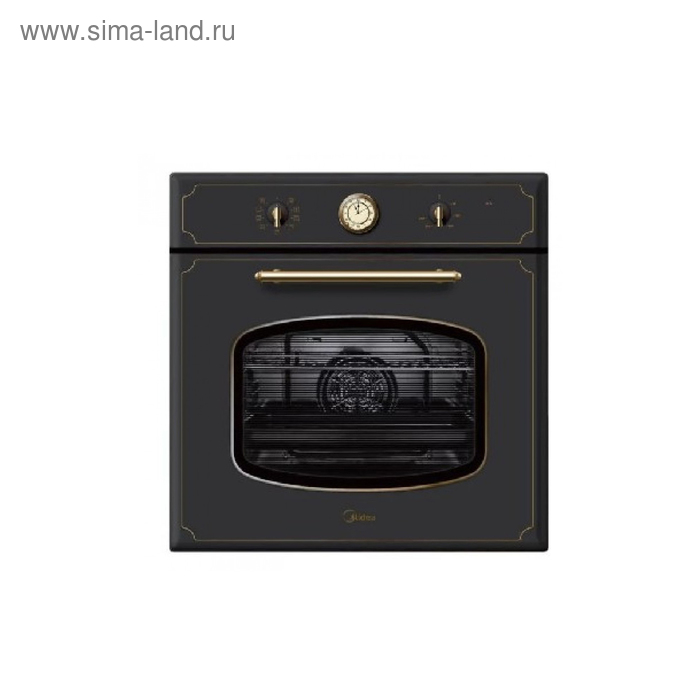 Духовой шкаф Midea 65DME40119, электрический, 70 л, 9 режимов, черный/бронза - Фото 1