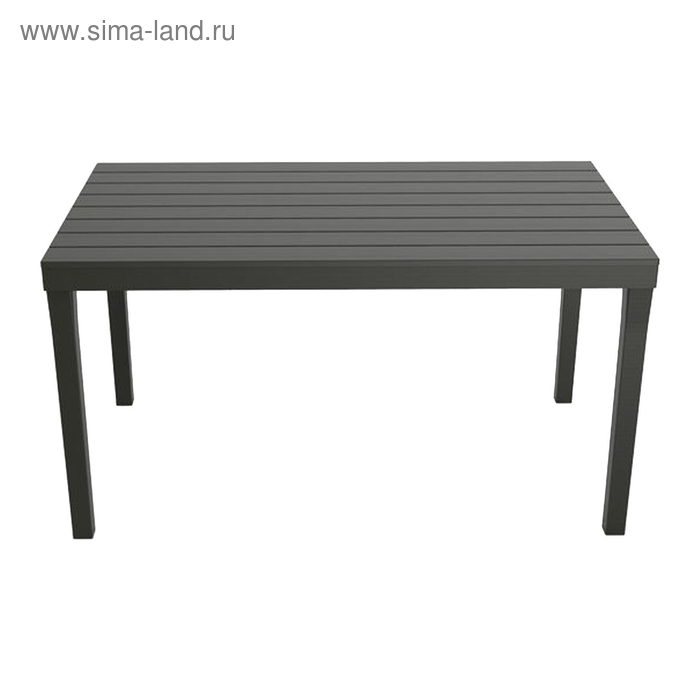 Стол прямоугольный SUMATRA, 138 × 80 × 72 см, пластик, фактура под дерево, цвет антрацит - Фото 1