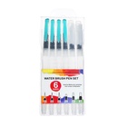 Набор кистей для каллиграфии, синтетика, 6 штук, круглые, плоские, с резервуаром для воды, туши, чернил - Фото 9