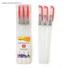 Набор кистей каллиграфических, синтетика круглая, 3 штуки (№ 1, 2, 3), с резервуаром - фото 809435750