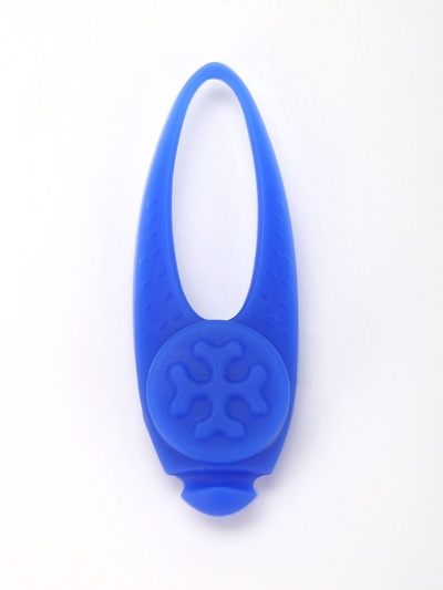Световой маячок на ошейник/поводок «Лапка», 3 режима свечения, 3.2 см, силикон, синий