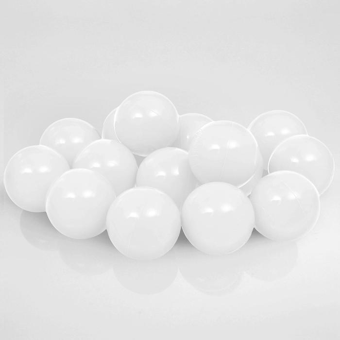 Шарики для сухого бассейна с рисунком, диаметр шара 7,5 см, набор 500 штук, цвет белый - фото 1906926424