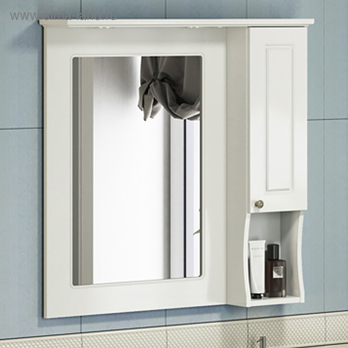 Зеркало шкаф для ванной комнаты Comforty «Палермо 80», 800×860 мм, цвет белый - Фото 1