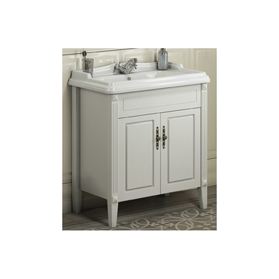 Тумба Comforty Палермо 80, с раковиной Comforty 3380, цвет белый