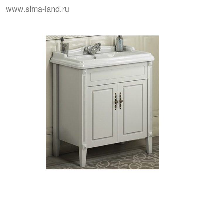 Тумба Comforty Палермо 80, с раковиной Comforty 3380, цвет белый - Фото 1