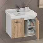 Комплект: тумба Comforty «Рига-60», цвет дуб сонома, раковина Comforty 9335-60 - Фото 1