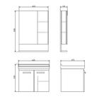 Комплект: тумба Comforty «Рига-60», цвет дуб сонома, раковина Comforty 9335-60 - Фото 3