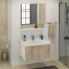 Комплект: тумба Comforty «Рига-80», цвет дуб сонома, раковина Comforty 9335-80 - Фото 1