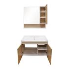 Комплект: тумба Comforty «Рига-80», цвет дуб сонома, раковина Comforty 9335-80 - Фото 5