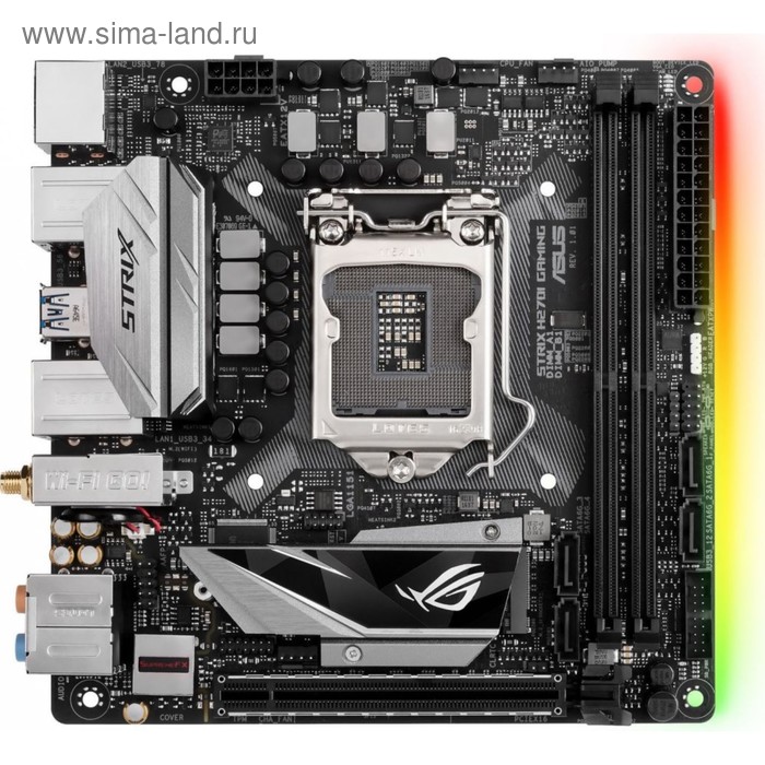 Материнская плата Asus H270I STRIX GAMING, Soc-1151, Intel H270, 2xDDR4, mini-ITX, Ret - Фото 1