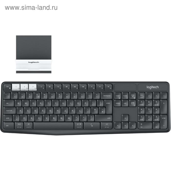 Клавиатура Logitech K375s, беспроводная, мембранная, 101 клавиша, bluetooth, чёрная - Фото 1