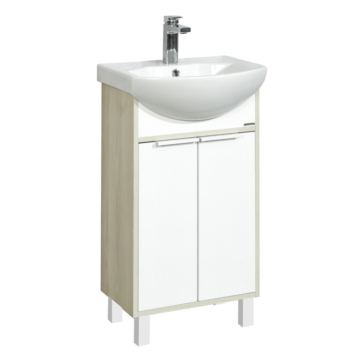 Тумба под раковину AQUATON Рико 50 белый, ясень фабрик 1A212401RIB90