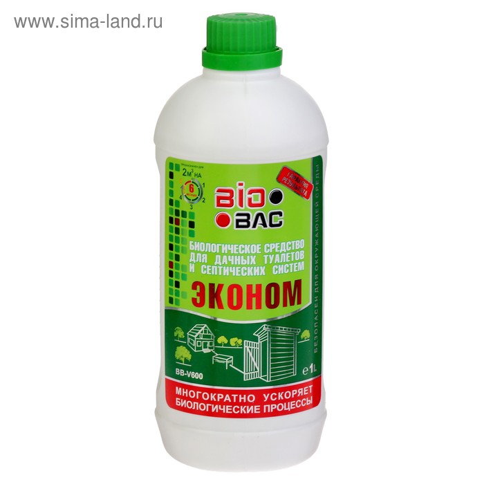 Биологическое  средство для дачных туалетов и септиков BB-V600, 180 дней, 1 л - Фото 1