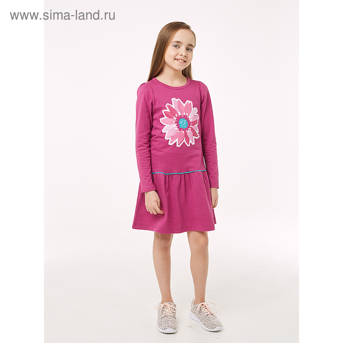 Платье детское, рост 128 см, цвет лиловый - Фото 1