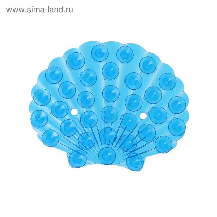 Мини-коврик для ванны «Ракушка», 11×12 см, цвет МИКС - Фото 1