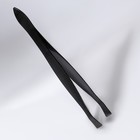 Пинцет прямой, узкий, 8,5 см, цвет чёрный - Фото 3