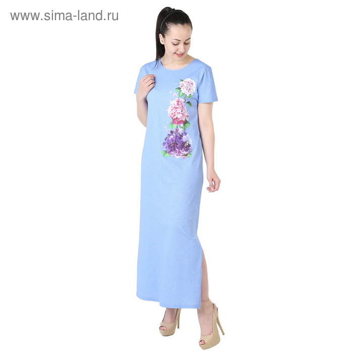 Платье женское Гортензия К цвет голубой, р-р 48 - Фото 1