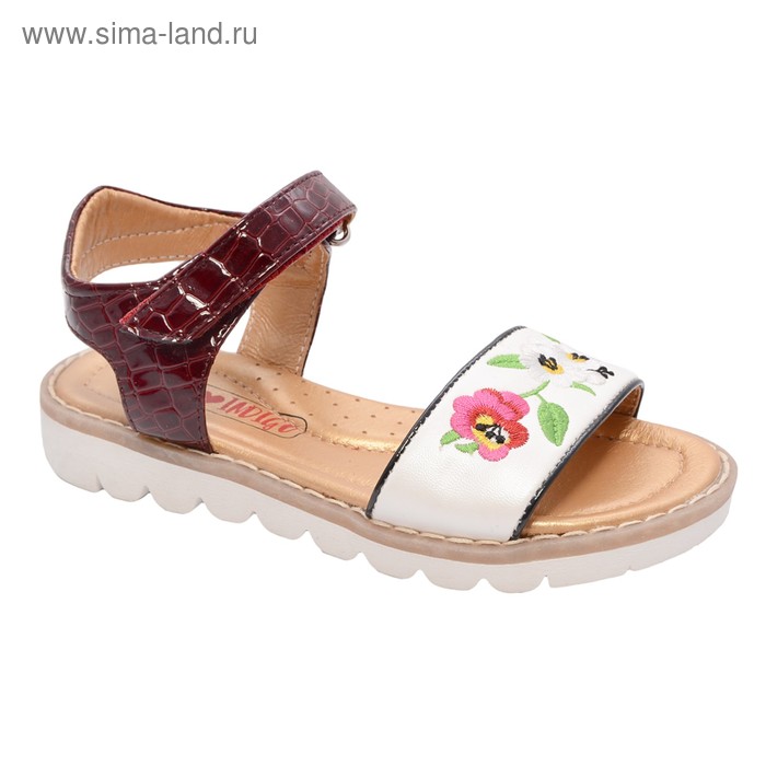 Туфли открытые для девочки, 12 пар в коробе  21-366A/12 - Фото 1