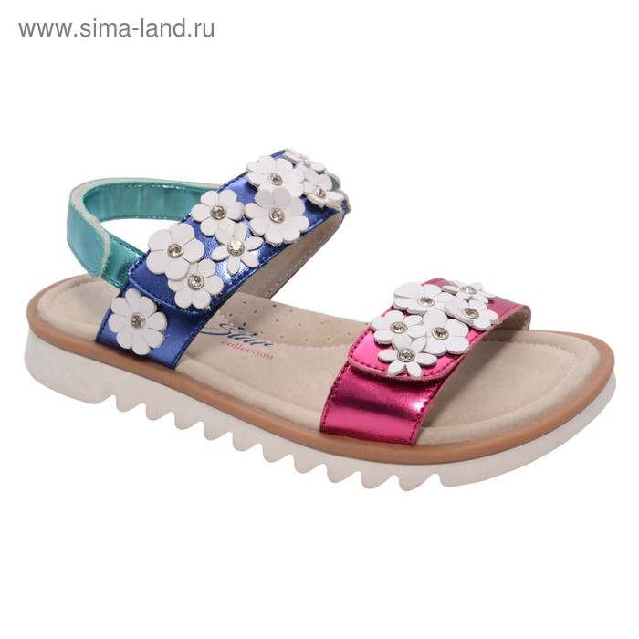 Туфли открытые для девочки, 12 пар в коробе  21-387B/12 - Фото 1